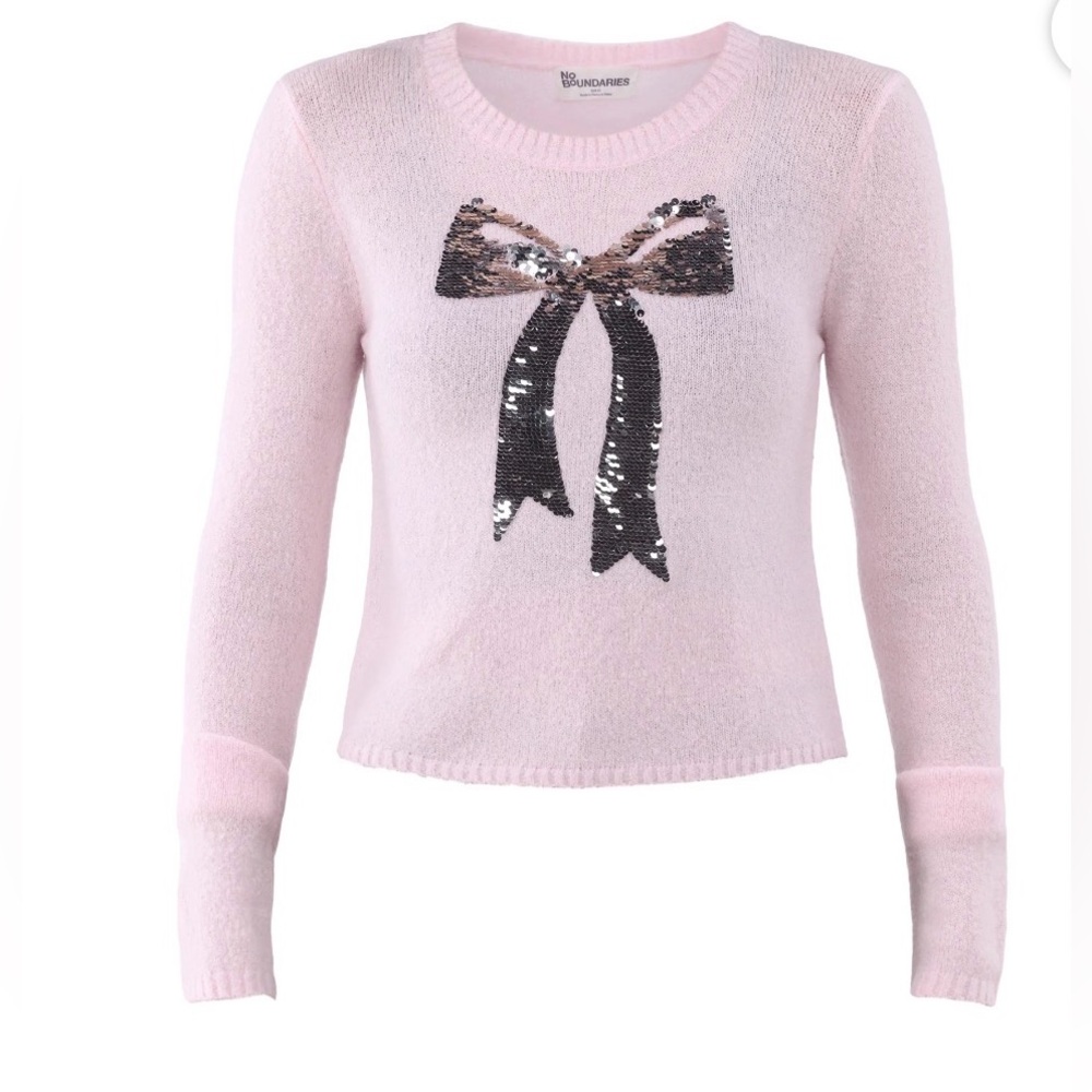 No Boundaries Extra soft pink fuzzy sweater top - Picture 2 of 10